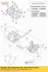 ktm 50430099000 zestaw uszczelek silnika 125/150 - Dół