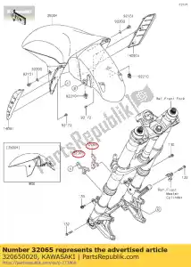 kawasaki 320650020 bracket-fender zx1400a6f - Lado inferior