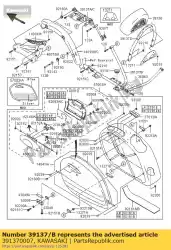 Here you can order the stay-comp,side bag,rh,lw from Kawasaki, with part number 391370007: