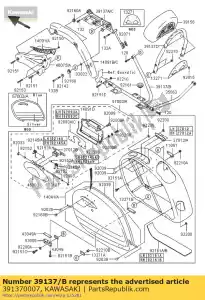 Kawasaki 391370007 stay-comp, zijtas, rechts, lw - Onderkant