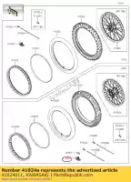 41024011, Kawasaki, protector, talón, 1.85b klx250-a2 kawasaki  kdx kx 80 85 100 125 140 200 230 250 450 1985 1986 1987 1988 1989 1990 1991 1992 1993 1994 1995 1996 1997 1998 1999 2000 2001 2002 2003 2004 2005 2006 2007 2008 2009 2010 2011 2012 2013 2014 2015 2016 2017 2018 2019 2020 2021, Nuevo