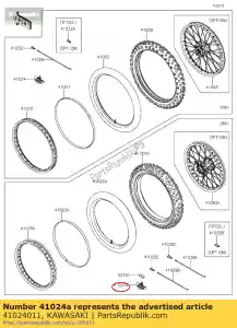 kawasaki 41024011 protetor, conta, 1,85b klx250-a2 - Lado inferior