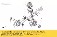 13031HM3671, Honda, set di anelli, pistone honda trx ex  trx300ex fourtrax sporttrax sportrax 300 , Nuovo