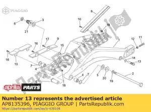 Piaggio Group AP8135396 brake supp. plate pin - Bottom side