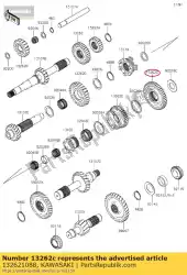 Tutaj możesz zamówić 01 bieg, licznik niski, 45t od Kawasaki , z numerem części 132621088: