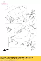 Qui puoi ordinare piastra, attacco sedile da Yamaha , con numero parte 5JX247440000: