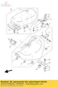 yamaha 5JX247440000 piastra, attacco sedile - Il fondo