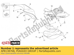 Aprilia AP8138768, Sump guard support, OEM: Aprilia AP8138768