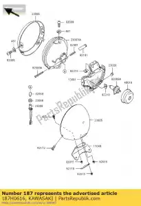 Kawasaki 187H0616 bolt-upset-wsp - Lado inferior