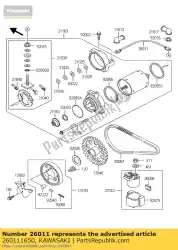 Aqui você pode pedir o fio-condutor, motor de partida kle500-a em Kawasaki , com o número da peça 260111650: