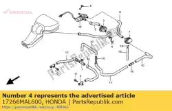 Here you can order the stay,air vent fil from Honda, with part number 17266MAL600: