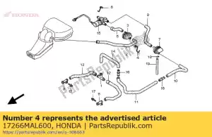 Honda 17266MAL600 verblijf, ontluchter fil - Onderkant