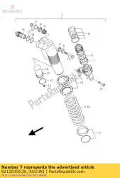 Here you can order the rod,piston from Suzuki, with part number 6212035G30: