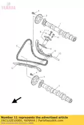 Ici, vous pouvez commander le amortisseur, chaîne 1 auprès de Yamaha , avec le numéro de pièce 1RC122510000: