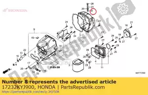 honda 17232KYJ900 kraag, luchtfilter montage - Onderkant