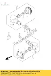 Aqui você pode pedir o conjunto da lâmpada, traseira em Suzuki , com o número da peça 3560333E30: