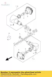 suzuki 3560333E30 conjunto da lâmpada, traseira - Lado inferior