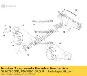 Piaggio Group 59967900BR coperchio della pompa rh - Il fondo
