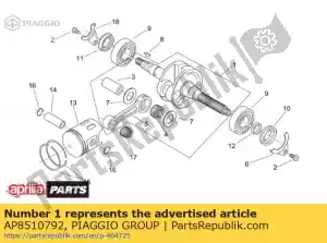 Piaggio Group AP8510792 crankshaft cpl. - Bottom side