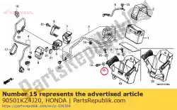 kraag een van Honda, met onderdeel nummer 90501KZ4J20, bestel je hier online:
