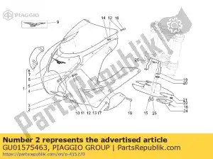 Piaggio Group GU01575463 lh lat. eerlijk. rood - Onderkant