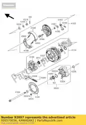 Qui puoi ordinare catena, trasmissione, ek525mvxx104 ej650 da Kawasaki , con numero parte 920570056: