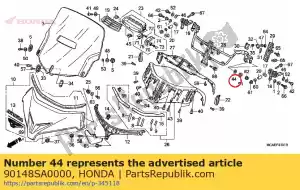 honda 90148SA0000 rondelle, boulon de pare-chocs - La partie au fond