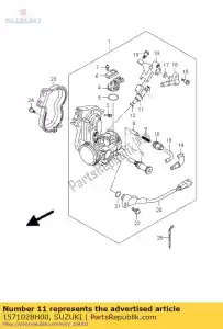 Suzuki 1571028H00 injector assy,f - Bottom side