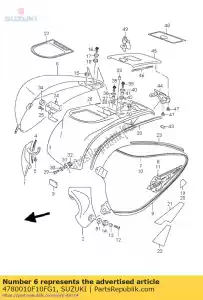 Suzuki 4780010F10FG1 tampa vl1500 / k1 - Lado inferior