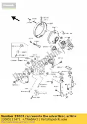 Aquí puede pedir lámpara de cabeza de cuerpo, p zr1100-a de Kawasaki , con el número de pieza 230051124T2: