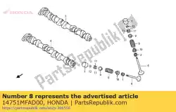 veer, klep van Honda, met onderdeel nummer 14751MFAD00, bestel je hier online: