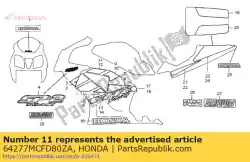 Aqui você pode pedir o listra d, r. Capuz inferior * tipo1 * (tipo1) em Honda , com o número da peça 64277MCFD80ZA: