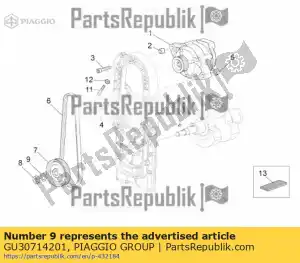 Piaggio Group GU30714201 arruela 16,25x24,5x5 - Lado inferior