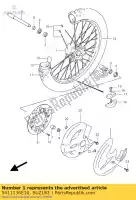 5411136E10, Suzuki, moyeu, avant suzuki rm  rmx rm125 rm250 250 125 , Nouveau