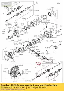 kawasaki 592660025 bola conjunta kvf750a7f - Lado inferior