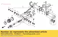 9501890250, Honda, Band, luchtfilter aansluiten honda trx400fw fourtrax foreman trx450es es trx500fa trx450fe foretrax rubicon rubican trx500fe trx500fpa wp 400 450 500 , Nieuw