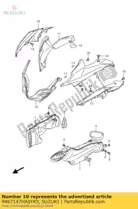 Suzuki 9467147HA0YKY panel gs500f - Lado inferior