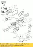 110130759, Kawasaki, élément-filtre à air zx1000pgf kawasaki h2r 1000 2015 2016, Nouveau