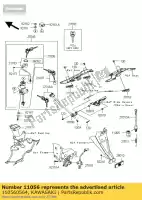 110560564, Kawasaki, soporte, cerradura del asiento zr750laf kawasaki z 750 1000 2007 2008 2009 2010 2011 2012, Nuevo