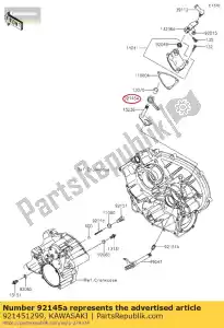 kawasaki 921451299 mola, alavanca de mudança kvf650-a1 - Lado inferior