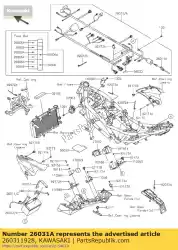 Ici, vous pouvez commander le harnais, principal bx250aff auprès de Kawasaki , avec le numéro de pièce 260311928: