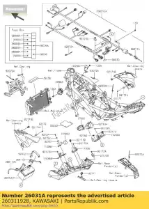 kawasaki 260311928 harness,main bx250aff - Bottom side