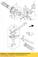 5742139D10, Suzuki, alavanca, fr.brake suzuki lt a lt f xf 250 300 400 500 650 1997 1998 1999 2000 2001 2002 2003 2004, Novo