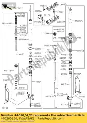 Aquí puede pedir horquilla con muelle, k = 8. 7n kx250 de Kawasaki , con el número de pieza 440260156: