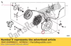 Aquí puede pedir comp. De caja, arrancador de retroceso de Honda , con el número de pieza 28410HM8B22: