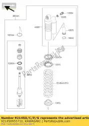 Ici, vous pouvez commander le ressort, choc, k = 43n / mm, l. Kx85c auprès de Kawasaki , avec le numéro de pièce 921450955710: