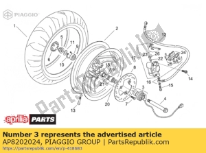 aprilia AP8202024 odometer gear - Bottom side