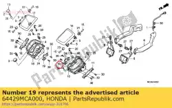 Aqui você pode pedir o came b, trava da tampa do bolso em Honda , com o número da peça 64429MCA000: