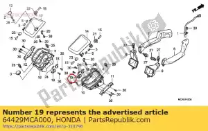 Honda 64429MCA000 nok b, zakdeksel slot - Onderkant