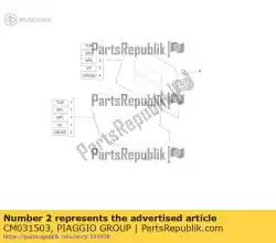 Qui puoi ordinare sella da Piaggio Group , con numero parte CM031503: